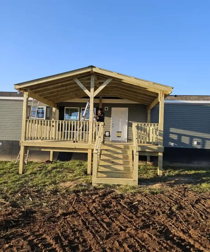 Custom Mobile Home Porch and Stairs by All Decked Out 864