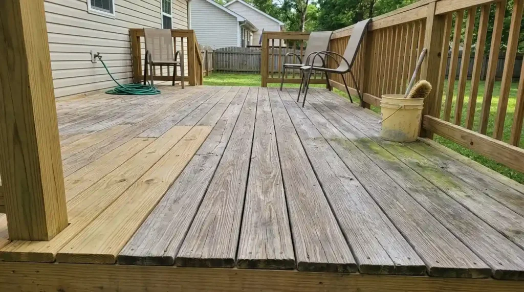 pressure treated lumber deck