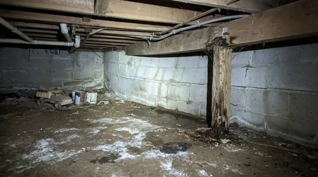 bowing basement walls and crawl space trouble