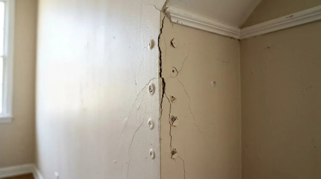 drywall cracks, ceiling cracks, and "nail pops"