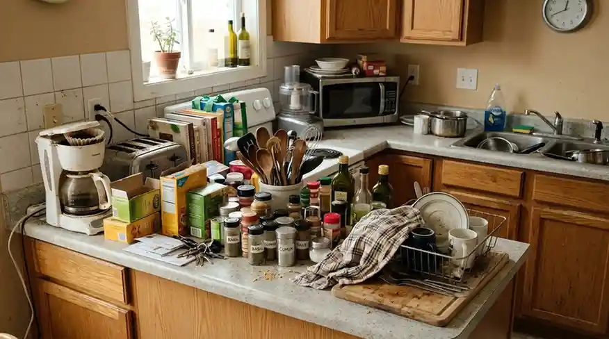 cluttered kitchen countertops florida