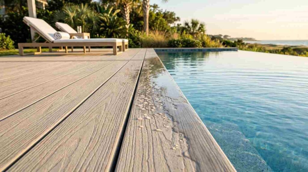composite pool decking and water all decked out south Carolina