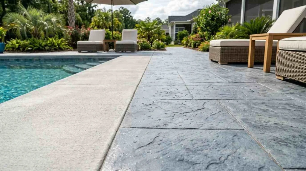 concrete pool deck textures all decked out south Carolina