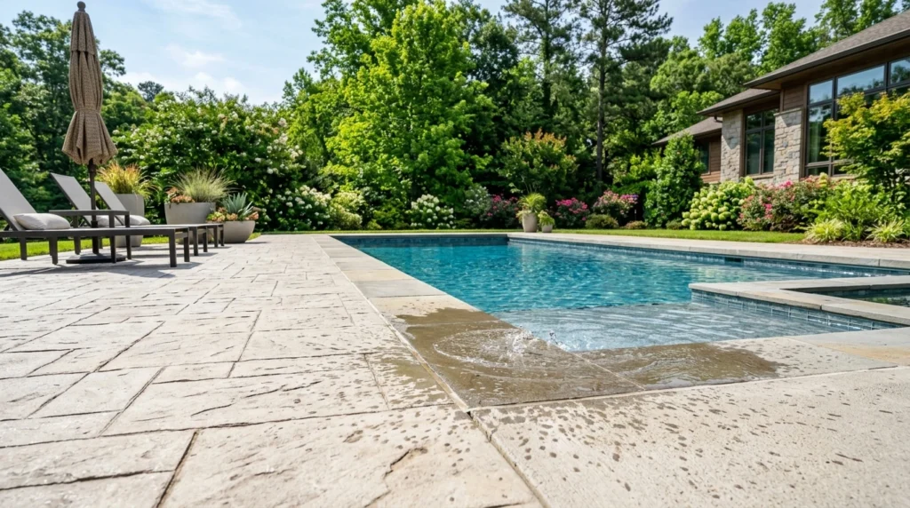 pool deck material options all decked out south Carolina