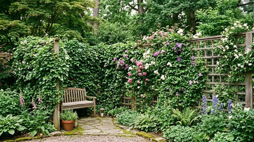 privacy trellis covered