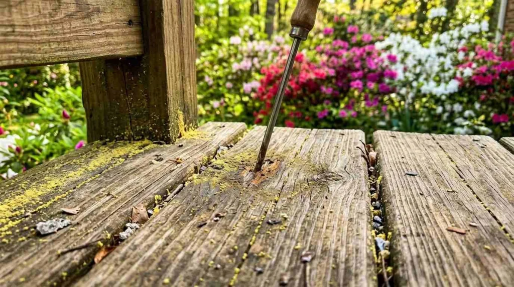 wooden deck spring inspection