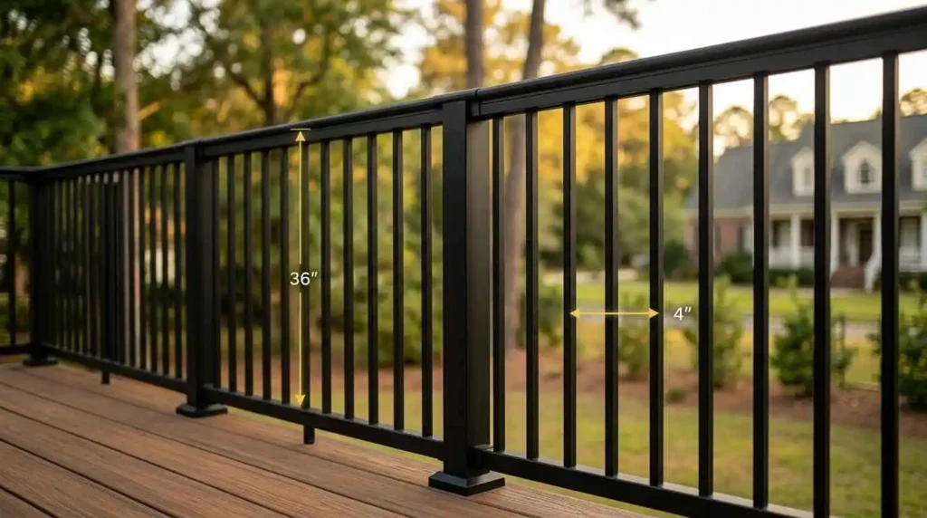 south Carolina deck railing code
